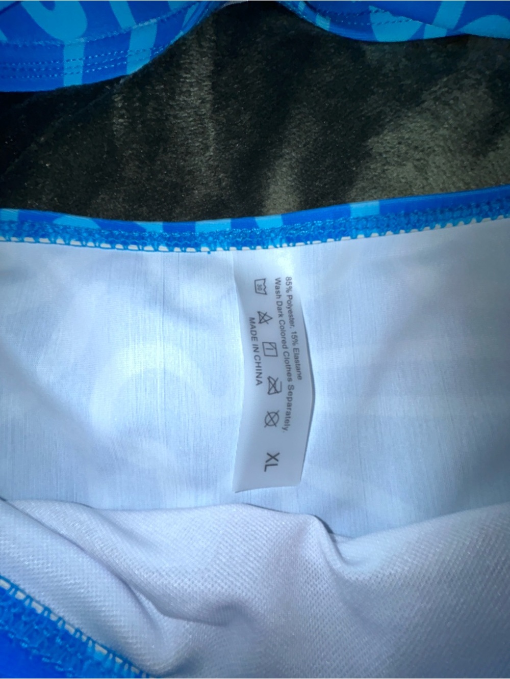 Blue Abstract High-Waist Bikini Set - Picture 2 of 2